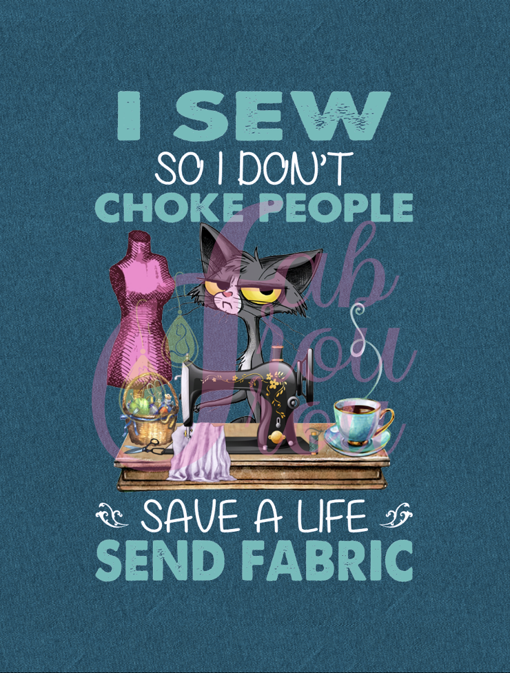 Sew Don't Choke People Magnet