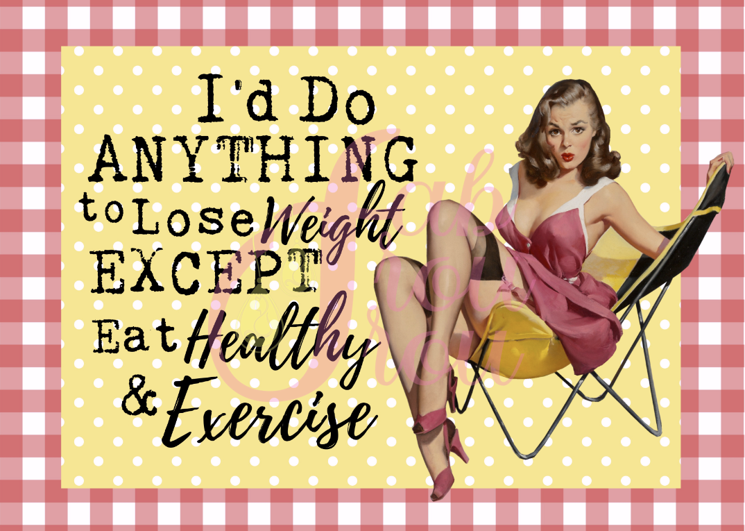 Except Eat Healthy and Exercise Magnet