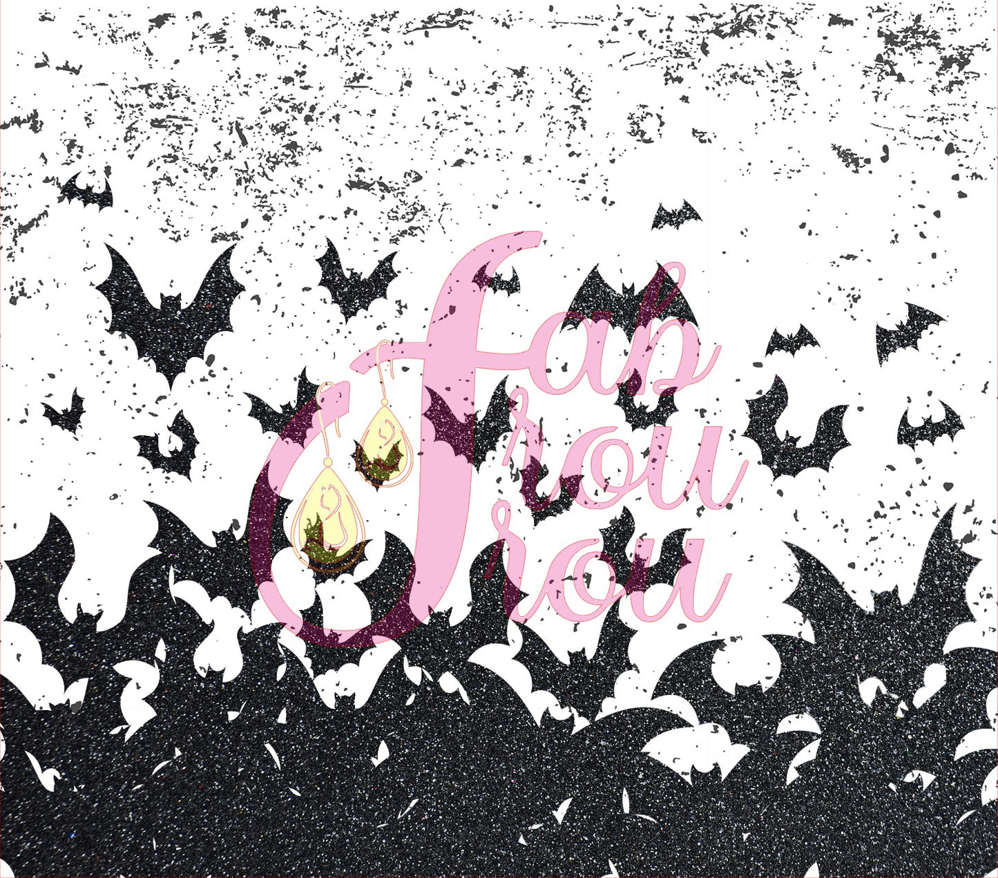 Black Glitter Bats 1