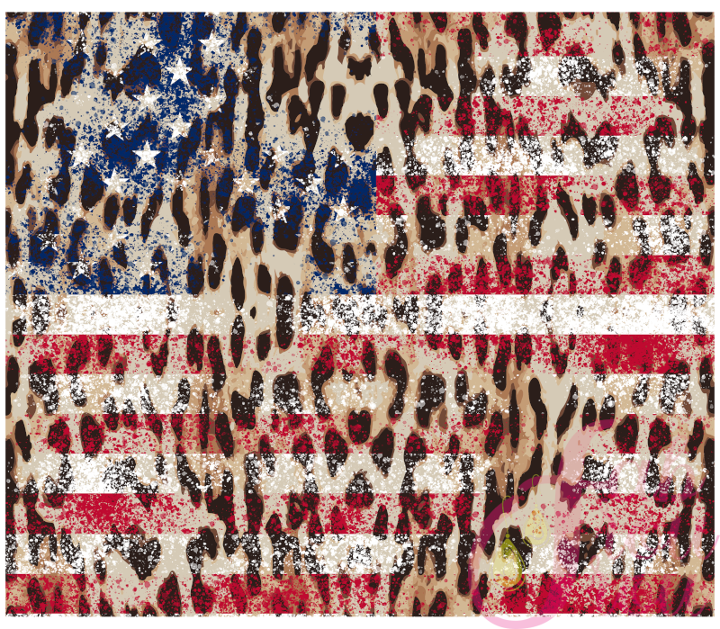 20 oz Flag Leopard 4