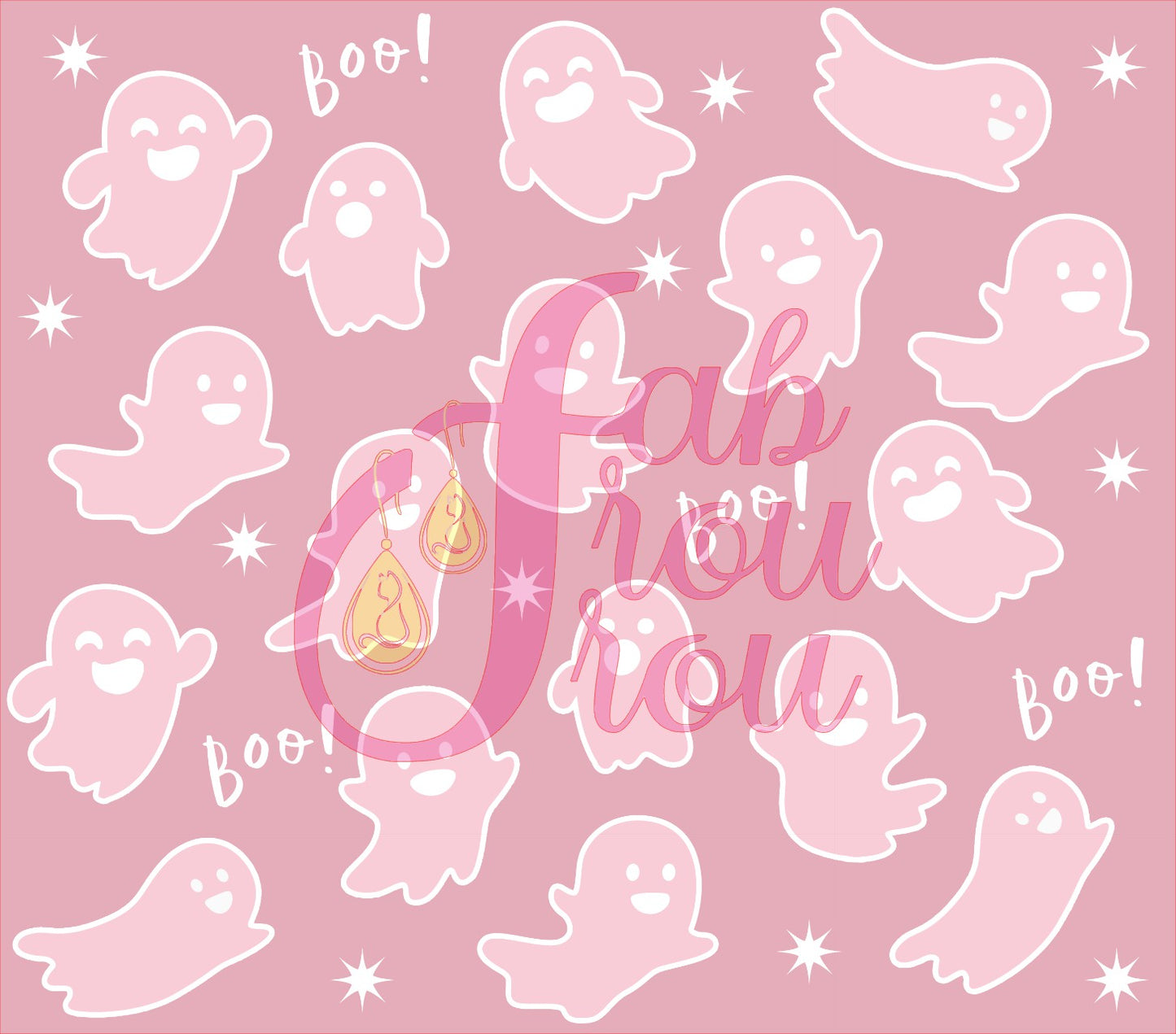 Pink on Pink Boo Ghosts