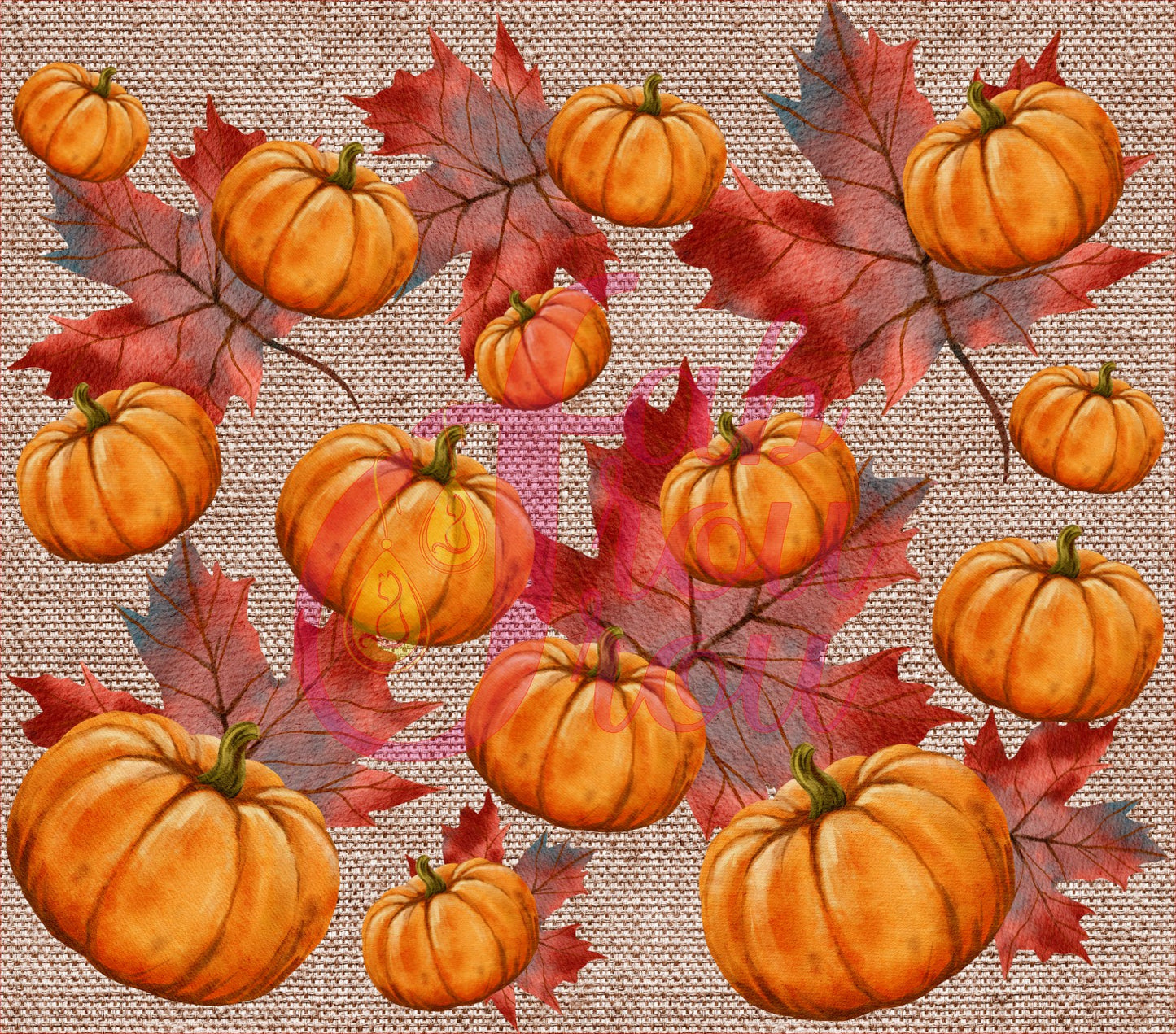 Pumpkins and Leaves 1