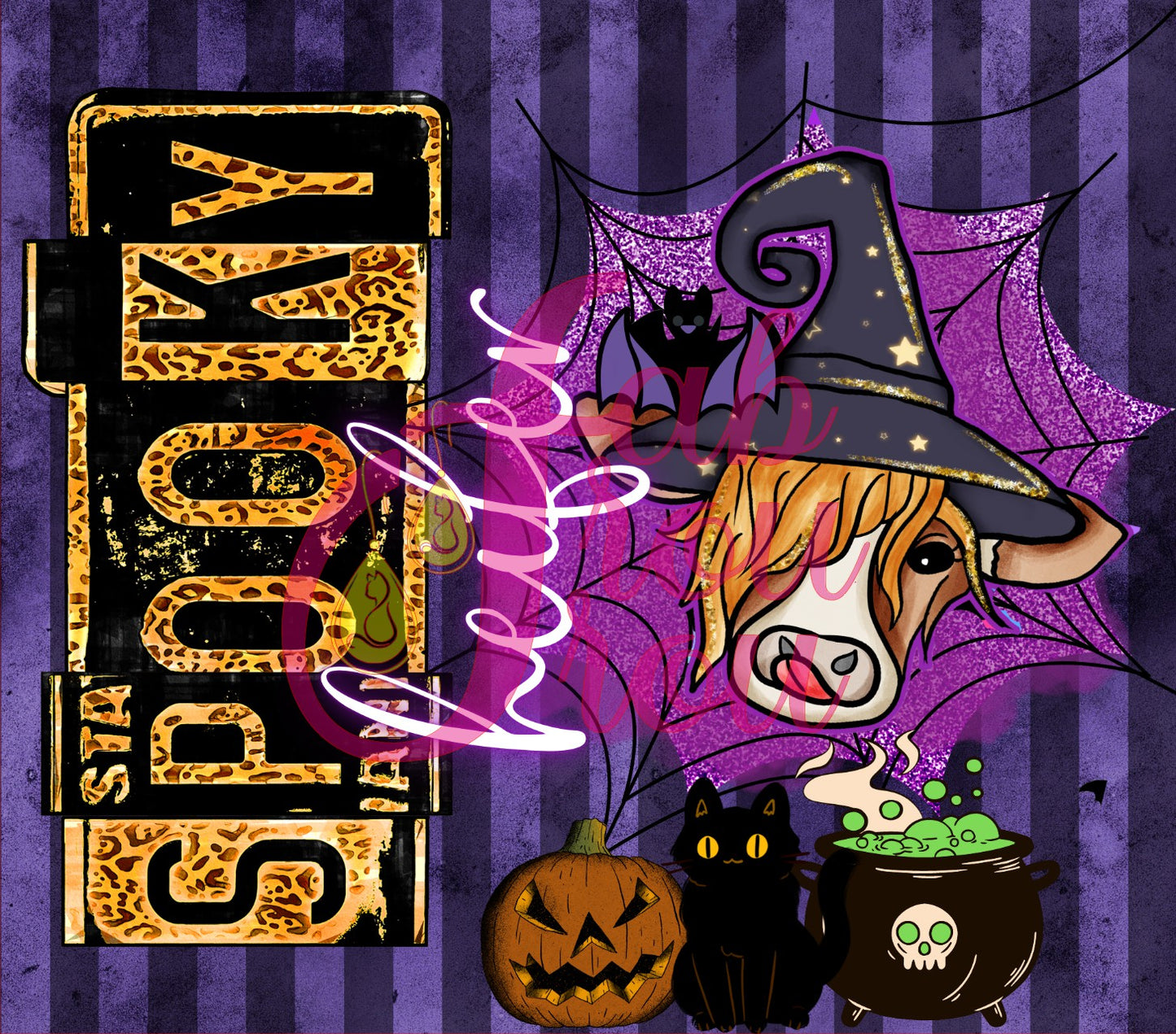 Spooky Heifer Purple Tumbler