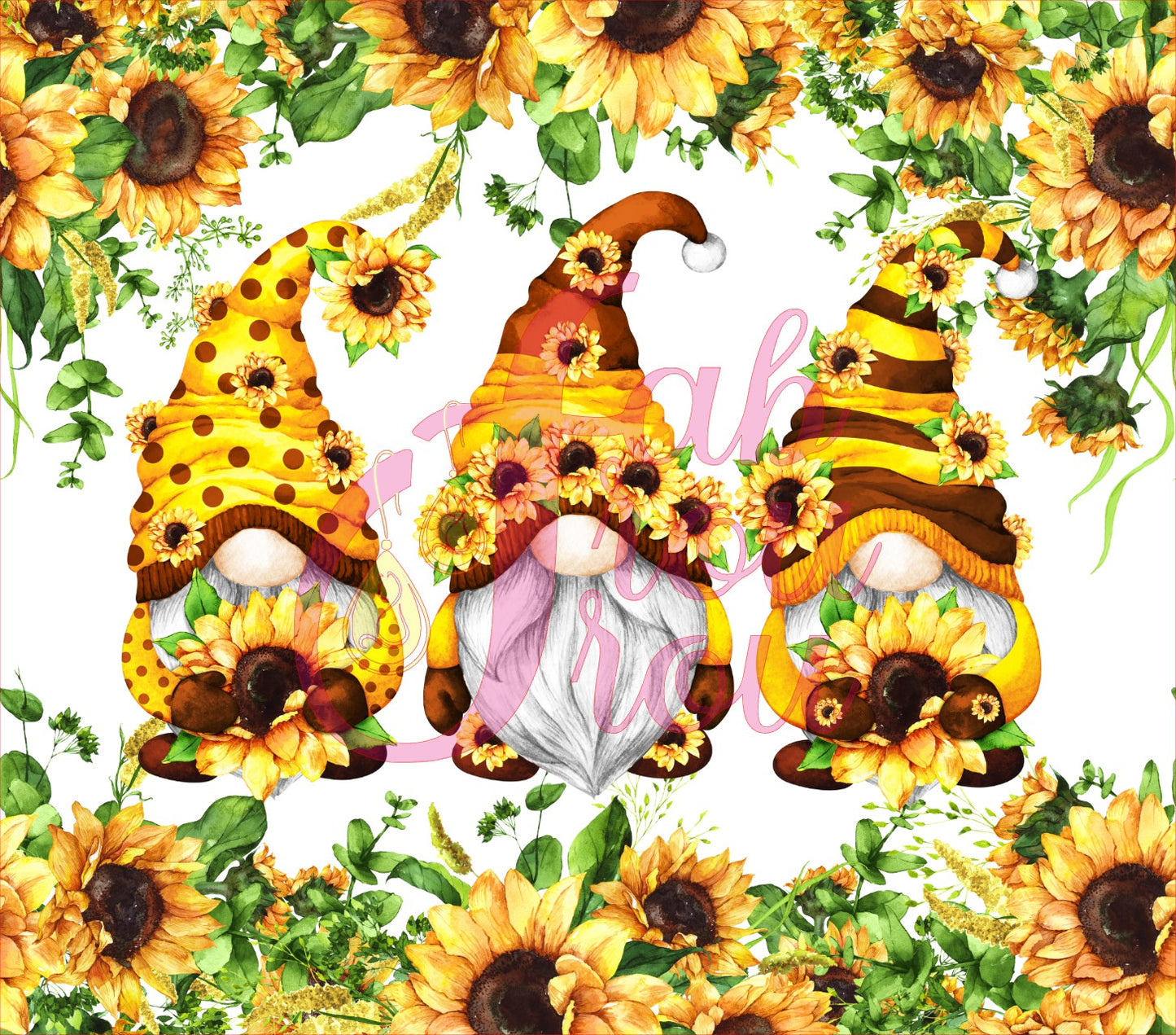 Sunflower Gnome Trio 1