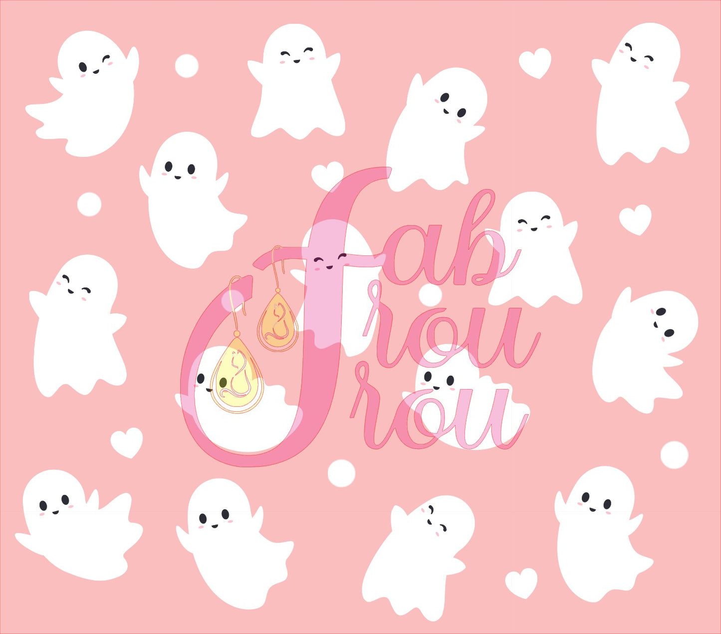 White Ghost on Pink bg