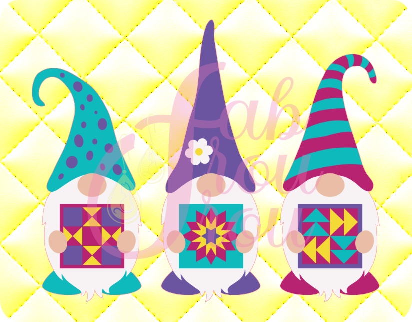 Gnome Patchwork Magnet