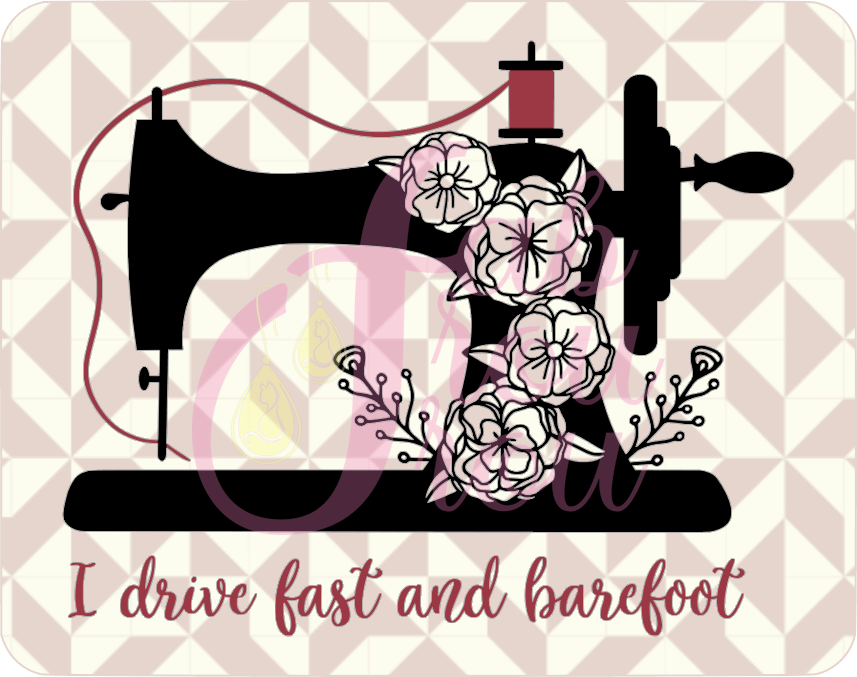 I Drive Fast and Barefoot Magnet