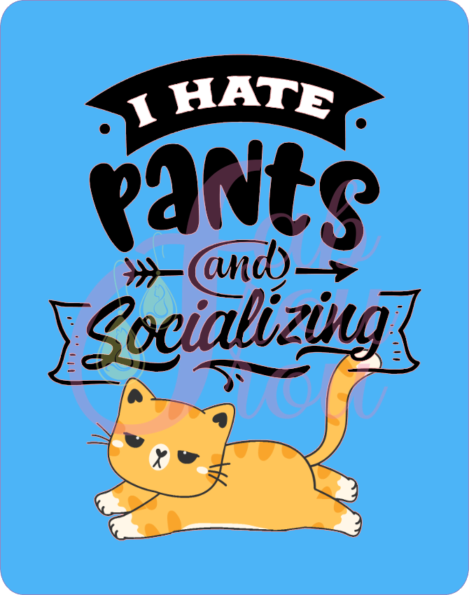 I Hate Pants Cat Magnet