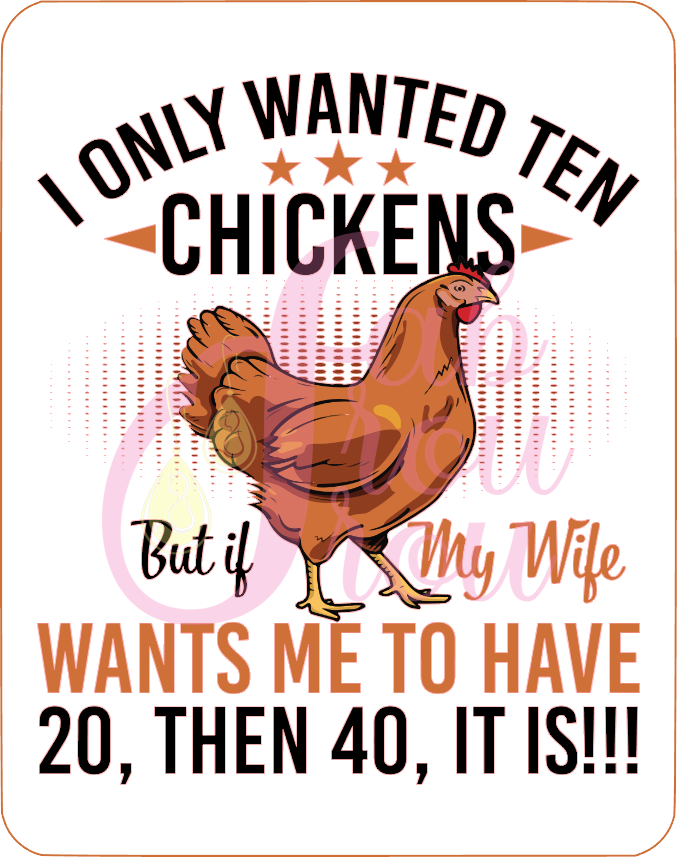 I Only Wanted Ten Chickens Magnet