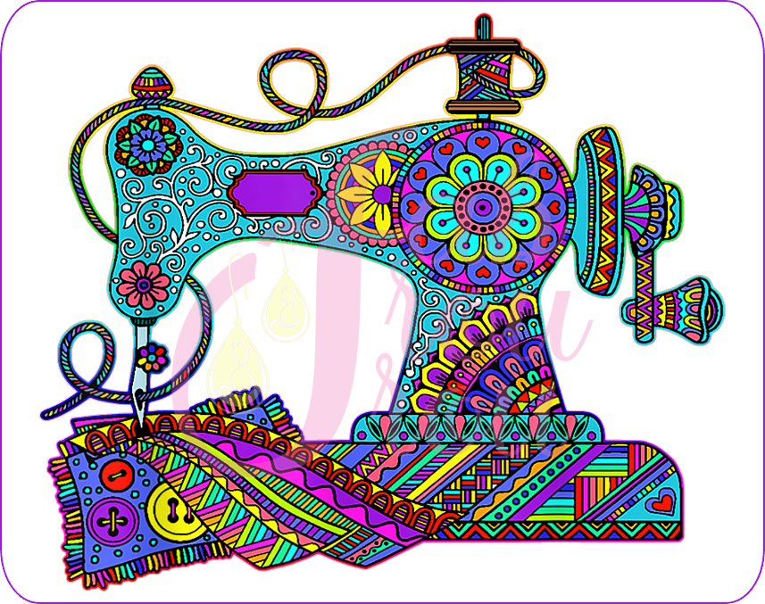 Sewing Machine Mandala Magnet