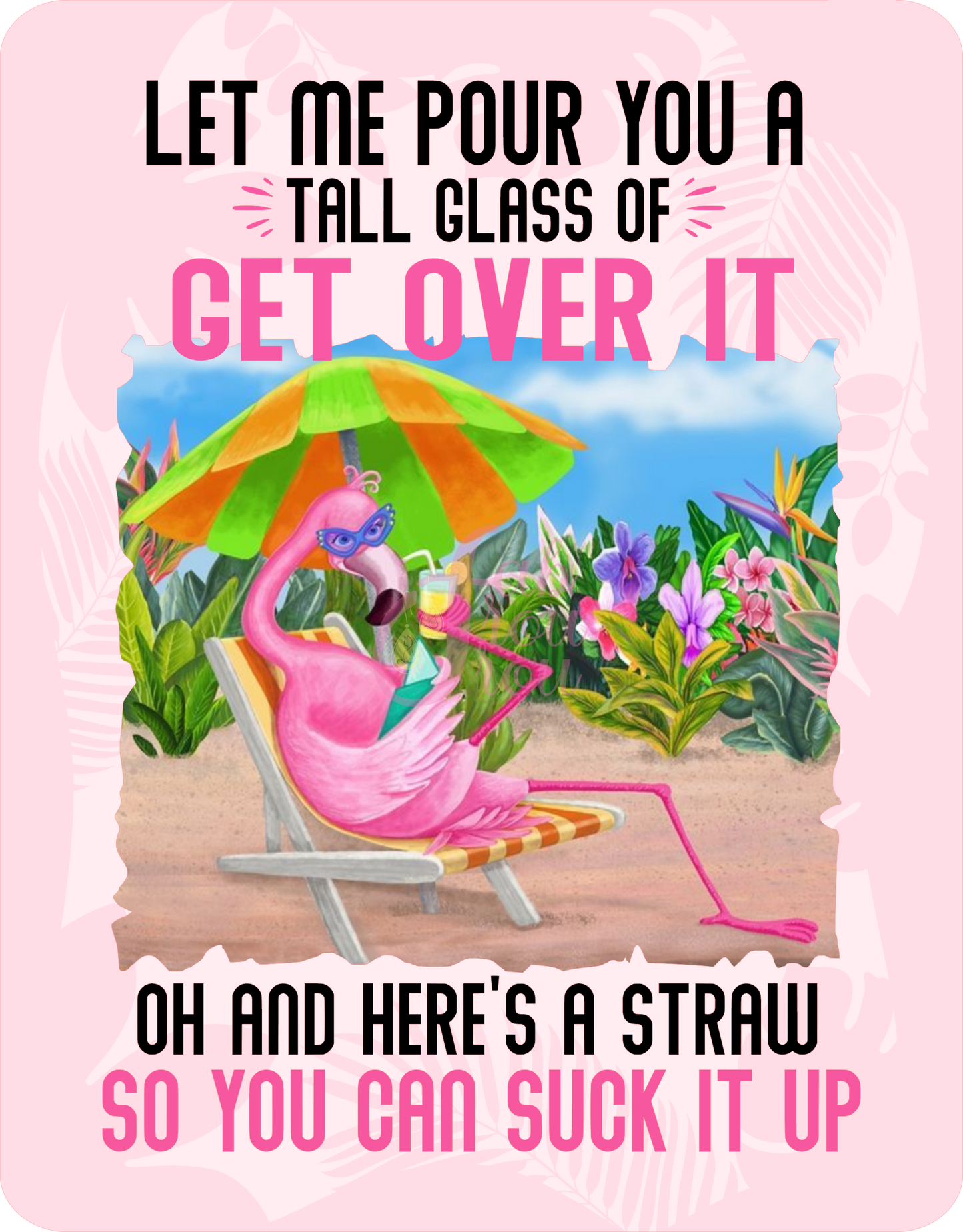 Suck it up Flamingo Magnet