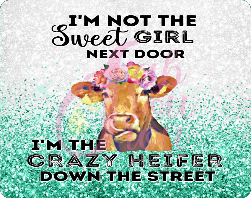 Crazy Heifer Down the Street Magnet