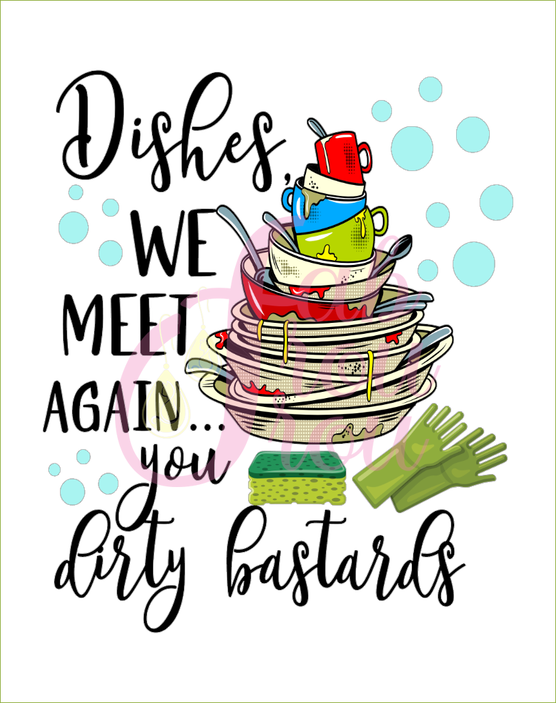 Dishes Dirty Bastards Magnet