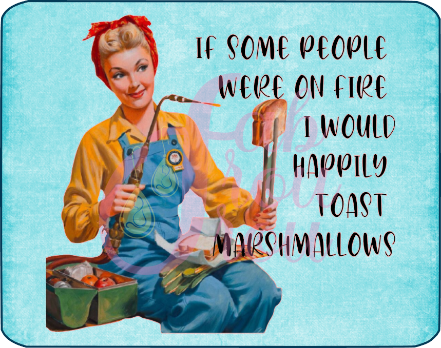 If Some People Were On Fire I Would Happily Toast Marshmallows Magnet
