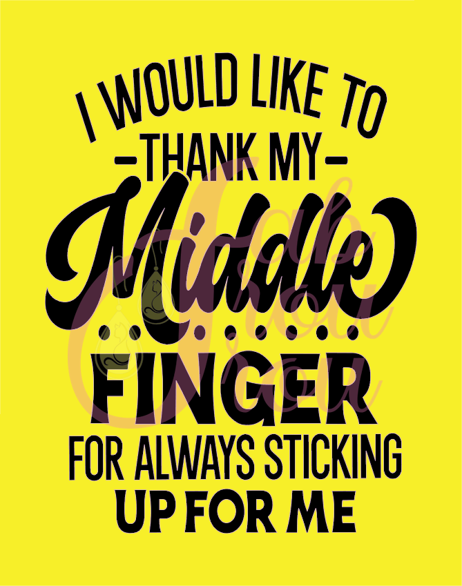 Thank My Middle Finger Magnet
