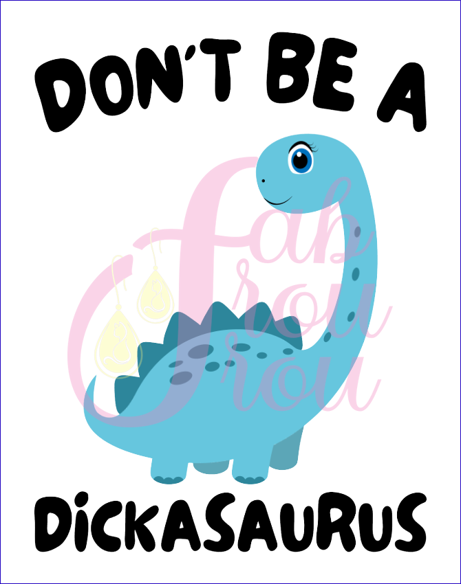 Dickasaurus Teal Magnet
