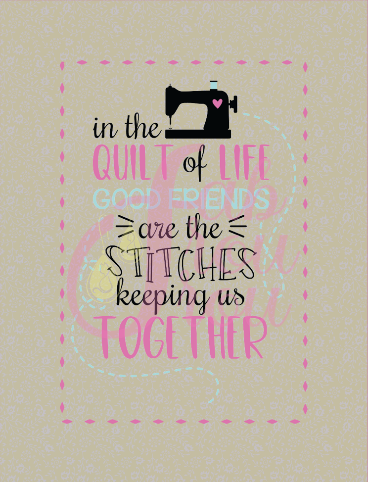 In The Quilt Of Life Friends Stitches Us Together Magnet