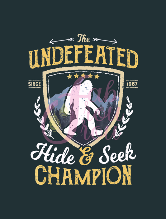 Undefeated Hide and Seek Bigfoot Magnet