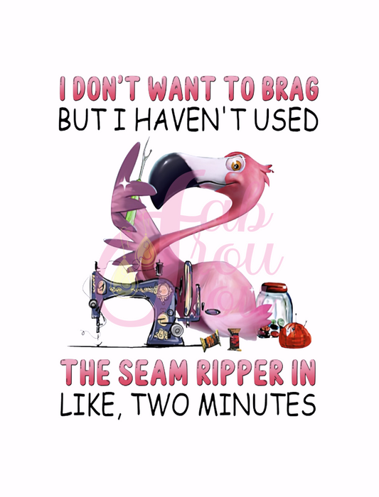 Brag Flamingo Seam Ripper Magnet