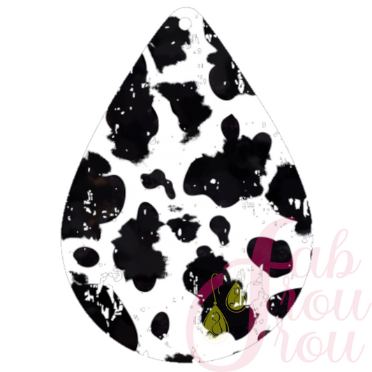 Cow Print Black and White