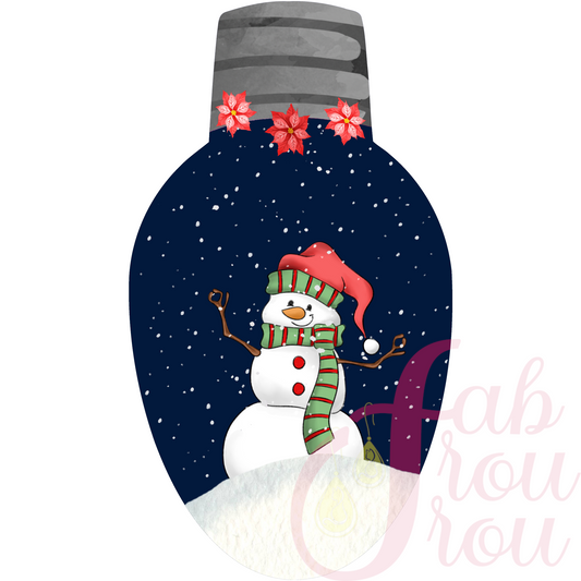 Snowman on Blue