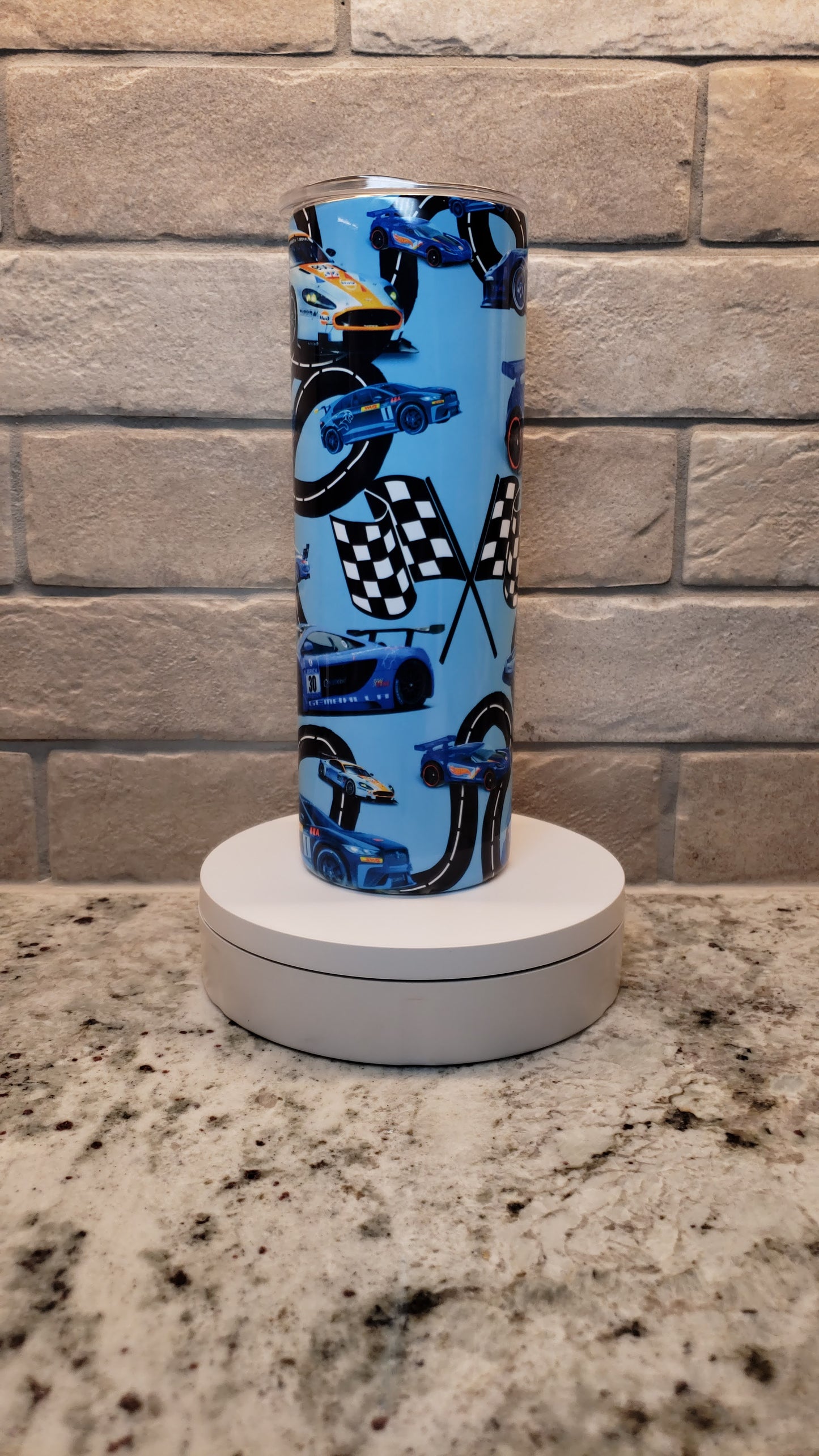20 oz Race Cars Tumbler