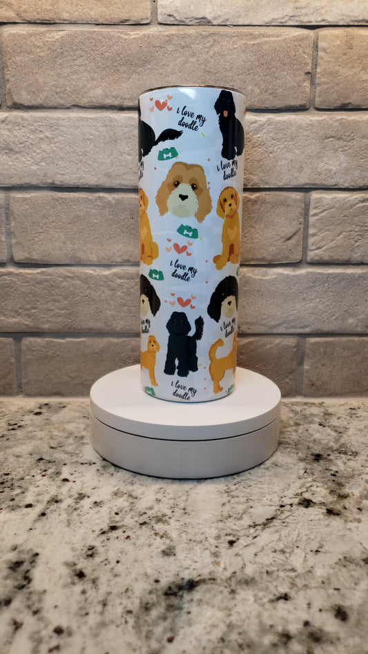 20 oz I Love My Doodle Tumbler