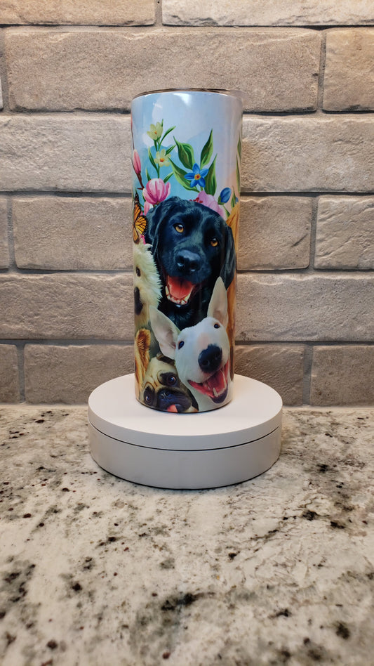 20 oz Funny Face Dogs Tumbler