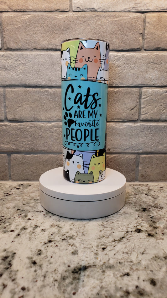 20 oz Cats Are My Favorite People Tumbler
