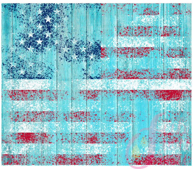20 oz Mix Wood Flag