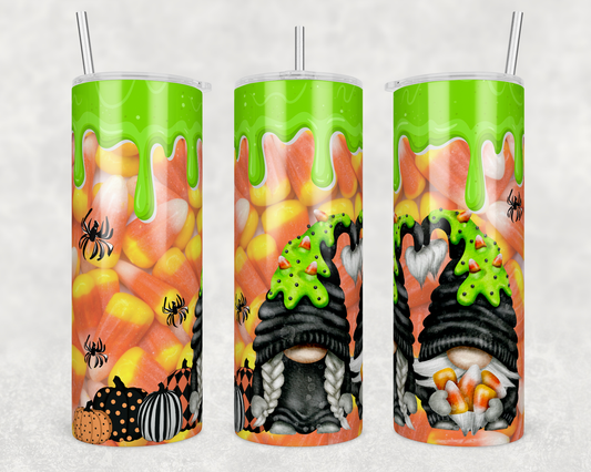 Candy Corn Gnomes Tumbler