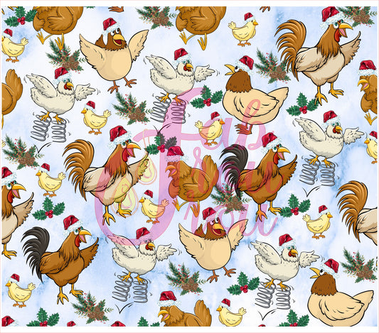 Chicken Springing Christmas