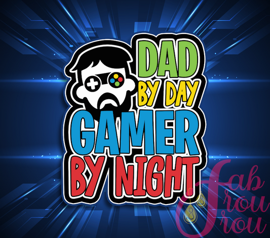 20 oz Dad By Day Gamer By Night Tumbler