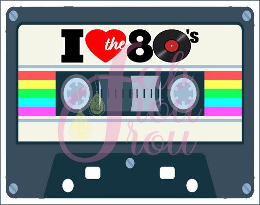 I Love 80s Cassette 1 Magnet