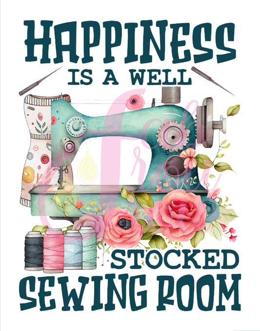 Happiness Is A Well Stocked Sewing Room Magnet